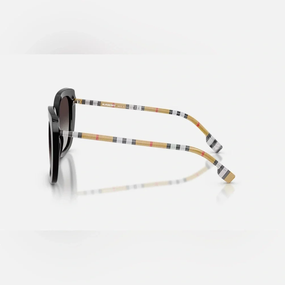 Burberry CAROLL BE4323 3853/8G Womens Sunglasses Black Grey Gradient New in Box